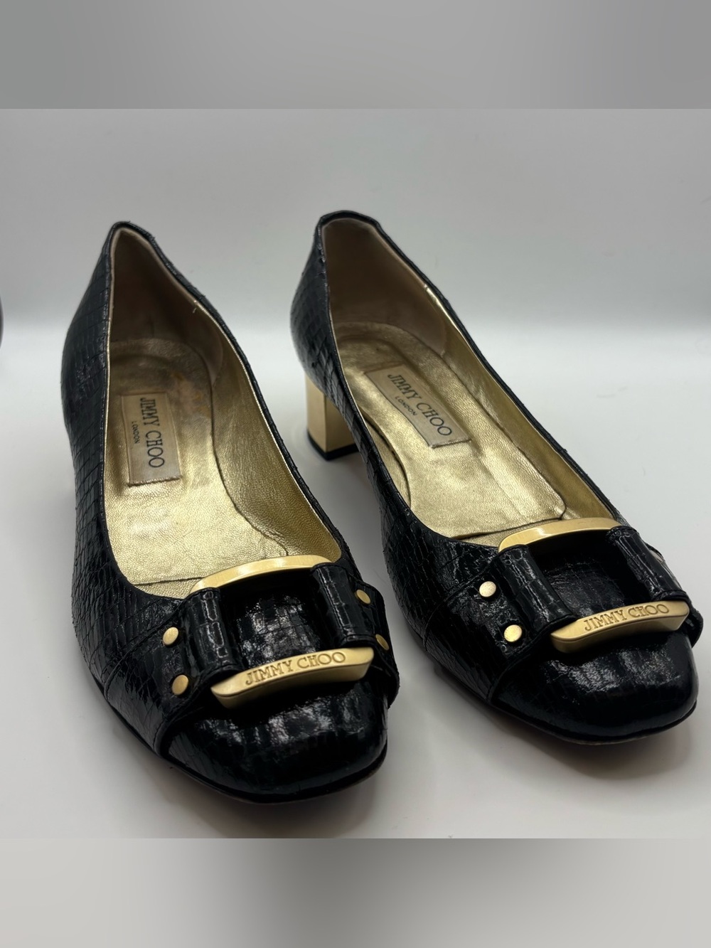 Jimmy Choo "Morse" Low-Heel Pumps